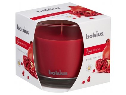 Bytová sviečka bolsius Jar True Scents 95/95 mm, granátové jablko