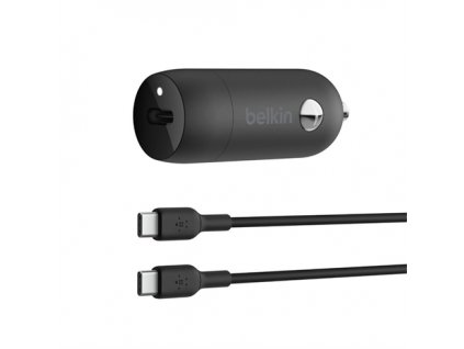 Belkin 30W PD USB-C Car Charger + 1m USB-C to USB-C kábel - Black