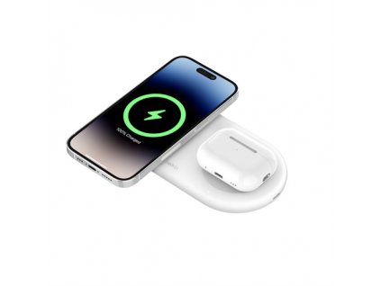Belkin Boost Charge Pro 2-in-1 Magnetic Wireless Charging Pad with Qi2 15W - White