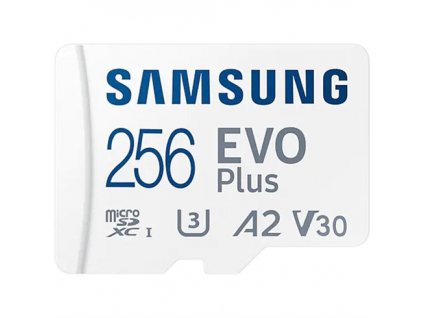 Samsung EVO Plus microSDXC 256GB, 130MB/s, UHS-I U1, Class 10, +adaptér