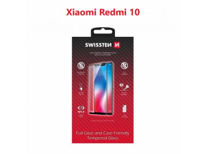 Ochranné sklo SWISSTEN 3D ULTRA Xiaomi REDMI 10 LTE - čierny rámik