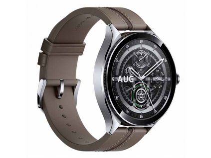 Xiaomi Watch 2 Pro - Bluetooth® Silver Case with Brown Leather Strap