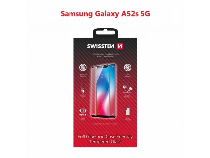 Ochranné tvrdené sklo Swissten 3D Samsung A528 GALAXY A52s 5G - čierny rámik