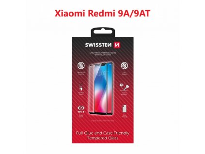 Ochranné tvrdené sklo Swissten 3D Xiaomi REDMI 9A/XIAOMI REDMI 9AT - čierny rámik