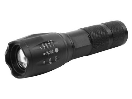 Svietidlo Strend Pro Flashlight FL001, T6 150 lm, AluBody, ZOOM, 2200 mAh, power bank, USB nabíjanie