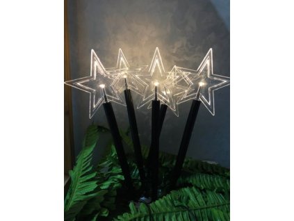 Vianočná, svetelná reťaz MagicHome 5 Star, LED, teplá biela, exteriér