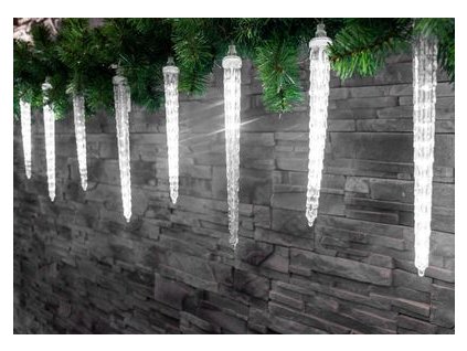 Vianočná svetelný reťaz MagicHome Icicle, 352 LED studená biela, 16 cencúľov, vodopádový efekt, 230 V, 50 Hz, IP44, exteriér,  L- 4,50 + 5 m