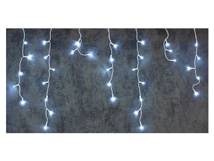 Vianočná svetelná reťaz MagicHome Icicle, 200 LED studená biela, cencúľová, časovač, 230 V, 50 Hz, IP44, exteriér, L-5 m