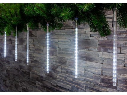 Vianočná svetelná reťaz MagicHome Icicle, 240 LED studená biela, 8 cencúľov, vodopádový efekt, 230 V, 50 Hz, IP44, exteriér, L-2,50 x 0,30 m