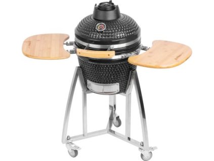 Záhradný gril Strend Pro Kamado Egg 16", priemer 33,50 cm, gril výška 73 cm, čierny, 40x57x97,50 cm