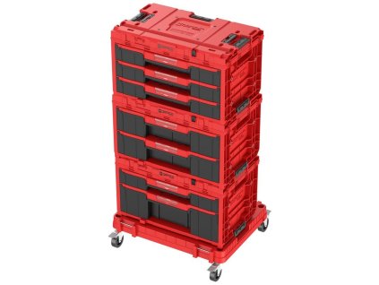 Box QBRICK® System ONE Workshop Red - Cart, 3x Toolbox, 4 dielna sada boxov na náradie