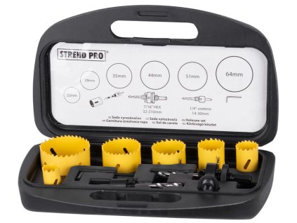 Sada vyrezávačov Strend Pro BHS 9055, Bi-metal, korunky, 9 dielna, TCT