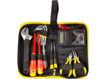 Sada náradia Strend Pro CMT-05.0215 • 15 dielna, elektrikárska + multimeter, v brašni