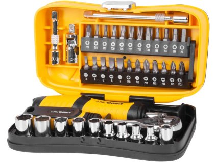 Sada náradia Strend Pro WT549, 39 dielna, bity, hlavice a 1/4" račňa