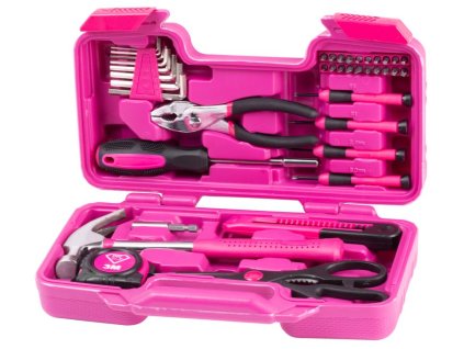 Sada náradia pre ženy LADIES PINK SET01, 39 dielna, ružová, v kufri