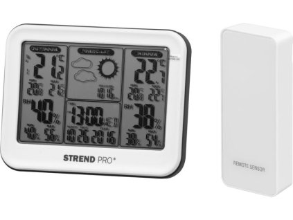 Meteostanica TMW08, digitálna, bezdrôtová s vonkajším senzorom a predpoveďou počasia, 130x25x100 mm