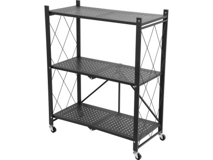 Regál Racks RAW3T, kovový, 3 police, 0870x720x340 mm, max. 50 kg/polica, prenosný, na kolieskach