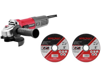 Uhlová brúska Worcraft AG08-115P, 710W, 115 mm, M14, PROMO + 2 kotúče
