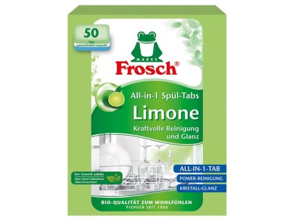 Tablety Frosch EKO, Všetko v 1, do umývačky riadu, citrón, 50 tabliet, ALL in 1