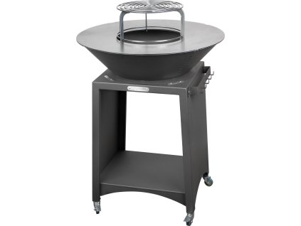 Gril Strend Pro Fiesta, čierny, oceľ, priemer 75 cm, s ohniskom