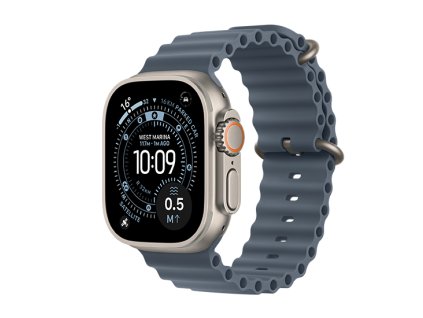 Watch Apple Watch Ultra 3 (2025) 5G 49mm Natural Titanium Case with Ocean Band - Anchor Blue