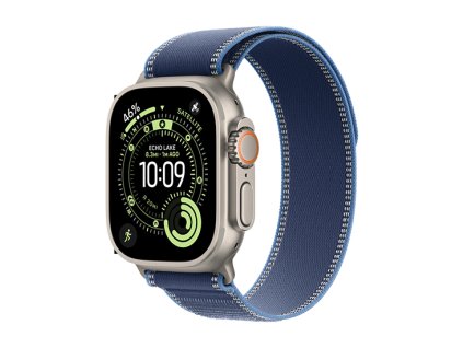 Watch Apple Watch Ultra 3 (2025) 5G 49mm Natural Titanium Case with Trail Loop M/L - Blue/Bright Blue
