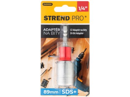 Adaptér Strend Pro, 1/4", SDS+, 89 mm, hex