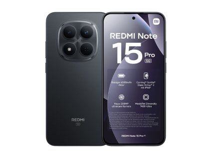 Xiaomi Redmi Note 15 Pro 5G Dual Sim 8GB RAM 256GB - Black