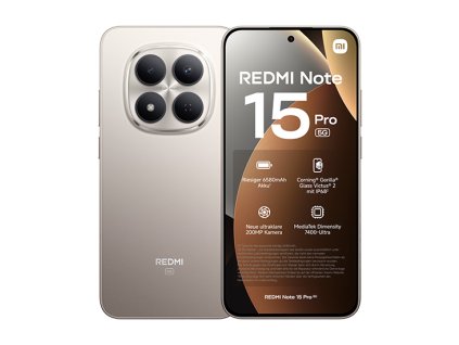 Xiaomi Redmi Note 15 Pro 5G Dual Sim 8GB RAM 256GB - Titanium