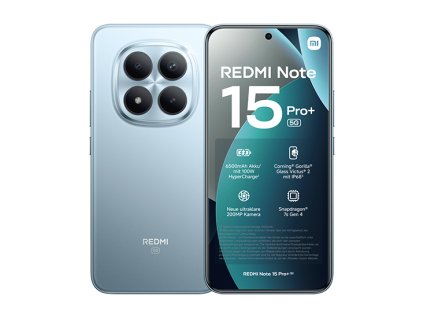 Xiaomi Redmi Note 15 Pro+ 5G Dual Sim 12GB RAM 512GB - Glacier Blue