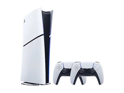 Sony PlayStation 5 Slim Digital Edition 825GB with 2 Dualsense Controller - White
