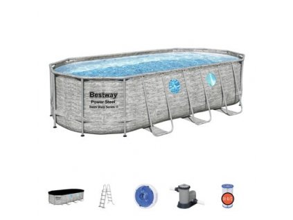 Luxusný nadzemný bazén Bestway® Power steel™,  Chemconnect ™ 5,49x2,74x1,22 m