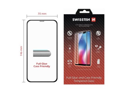 Ochranné tvrdené sklo Swissten 3D Apple iPhone 11 - čierny rámik