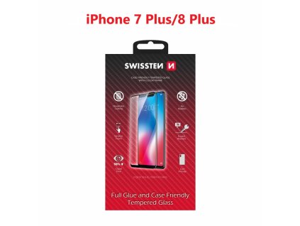 Ochranné tvrdené sklo Swissten 3D Apple iPhone 7 PLUS/8 PLUS ČIERNE