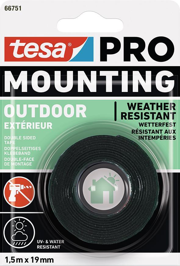 Páska tesa® Mounting PRO Outdoor, montážna, obojstranná, lepiaca, 19 mm, L-1,5 m