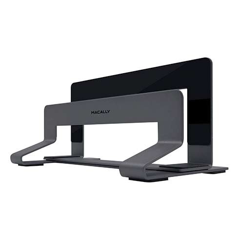 Macally stojan Vertical laptop stand - Space Gray Aluminium