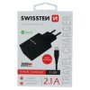 Sieťový adaptér Swissten SMART IC 2x USB 2,1A POWER + DÁTOVÝ KÁBEL USB / LIGHTNING 1,2 M - čierny