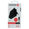 Sieťový adaptér Swissten SMART IC 2x USB 3A POWER + DÁTOVÝ KÁBEL USB / LIGHTNING 1,2 M - čierny