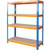 Regál Racks RAT60 HD, kovový, 4 police, 1800x1800x600 mm, max. 600 kg/polica