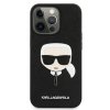 Ochranný obal Karl Lagerfeld Saffiano Karl Head iPhone 13 mini čierna