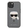 Ochranné púzdro Karl Lagerfeld Saffiano Karl Head iPhone 13 mini silver