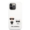 Ochranný obal Karl Lagerfeld Liquid Silicone iPhone 13 mini biele