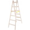 Rebrík Strend Pro, 6 priečkový, drevené štafle, 1,90 m, max. 150 kg