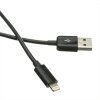Kábel C-TECH USB 2.0 Lightning (IP5 a vyšší) nabíjací a synchronizačný kábel, 2m, čierny