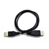 Kábel C-TECH USB A-A 1,8m 2.0 predlžovací, čierny