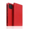 SLG Design puzdro D+ Italian Carbon Leather Diary pre iPhone 14 - Red