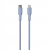 Puro kábel Soft Silicone Cable USB-C to Lightning 1.5m - Light Blue