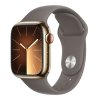 Apple Watch Series 9 GPS + Cellular 45mm Gold Stainless Steel Case with Clay Sport Band - S/M