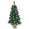 Vianočný stromček jedľa v jute MagicHome Nico, zasnežené konce, 60 cm