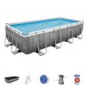 Celoročný bazén Bestway® power steel™, 56996, filter, plachta rebrík, dávkovač, pumpa, 4.88m x 2,44m x 1.22m